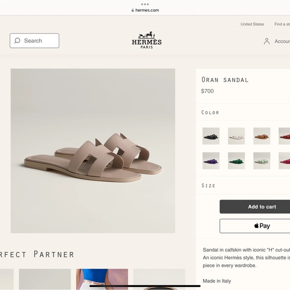 Hermes sandals beige